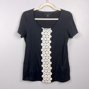 Tommy Hilfiger women’s small short sleeve blue & white top